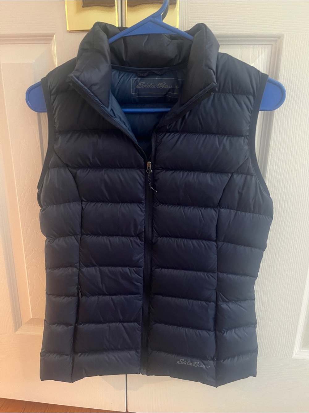 Eddie Bauer Dark Navy Quilted Down-Blend Vest